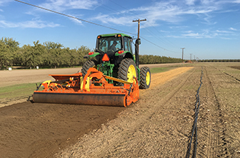 Incorporation of ground almond hull and shell substrate with a Northwest Tiller