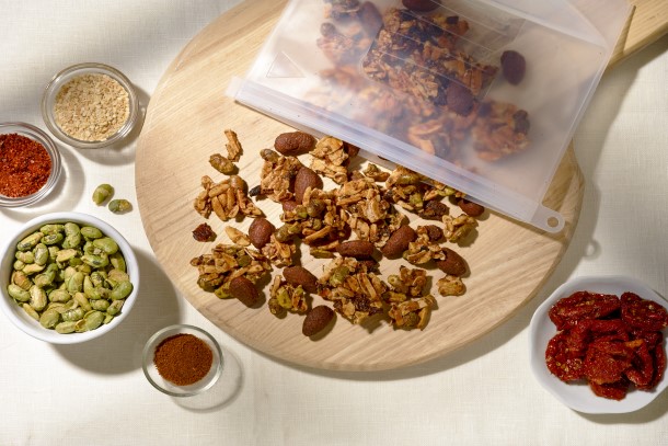 Garden Veggie Almond Snack Clusters: 